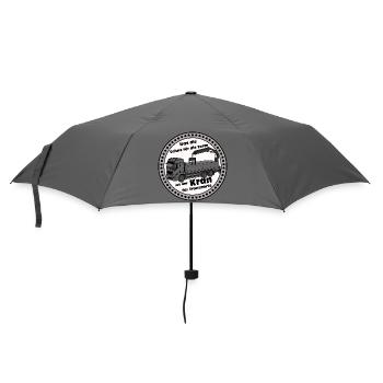 Krantransport Spruch: Sahne für Torte - Regenschirm (klein) - Grau - Vorne