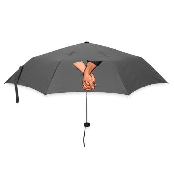 Händchenhalten Verbundene Nähe - Regenschirm (klein) - Grau - Vorne
