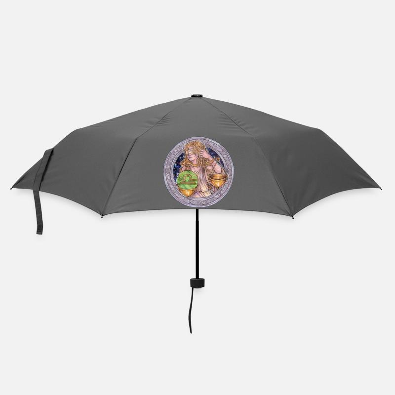 Zodiac Sign Sternzeichen Waage Libra Geschenk - Regenschirm (klein) - Grau