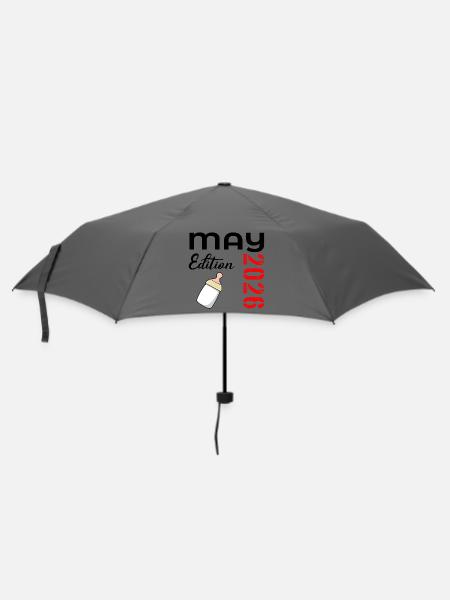 Geburt des Babys Mai 2026 - Regenschirm (klein) - Grau