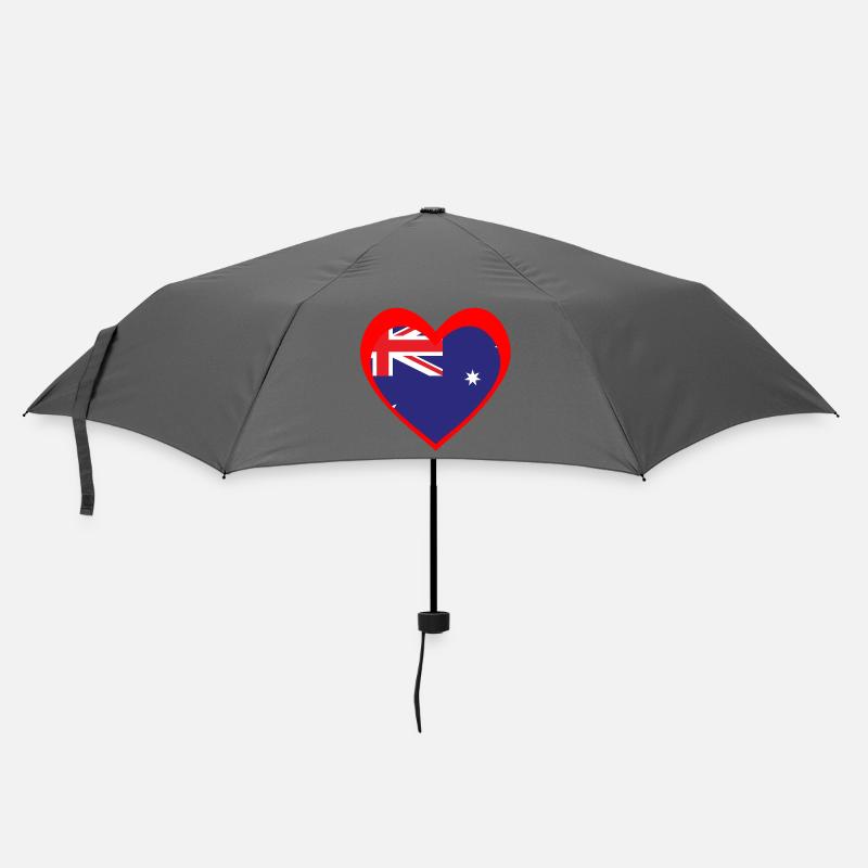 Red Aussie Heart – Wahrer südlicher Geist - Regenschirm (klein) - Grau