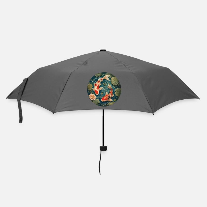 Koi Teich - Regenschirm (klein) - Grau