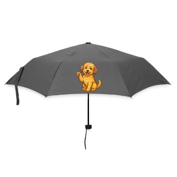 Doodle Goldendoodle - Cuddly Dog Puppy - Umbrella (small) - grey - Front
