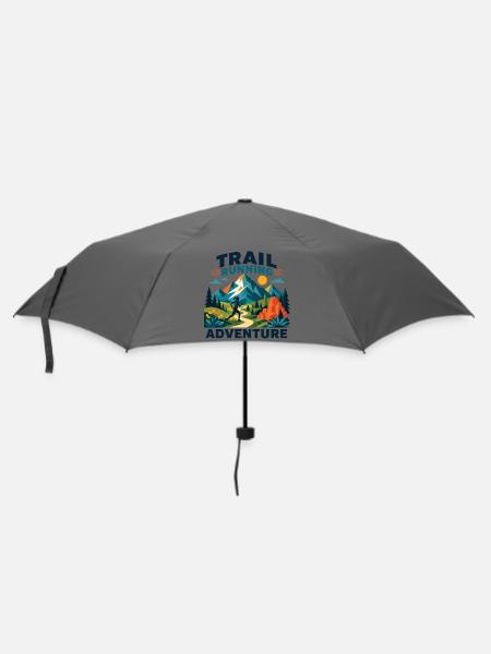 Trailrunning-Abenteuer - Regenschirm (klein) - Grau