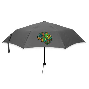 Kaleidoscope Brain Pattern - Umbrella (small) - grey - Front