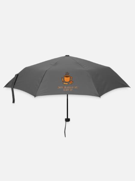 Schulanfang Lehrerin Kaffee - Regenschirm (klein) - Grau