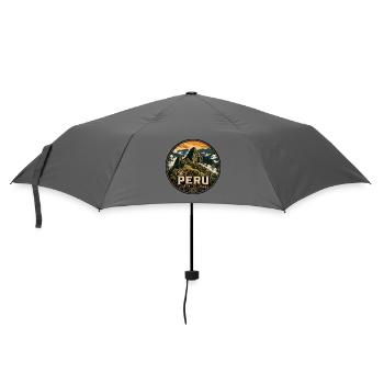 Peru Lost in the Clouds Vintage Badge - Umbrella (small) - grey - Front