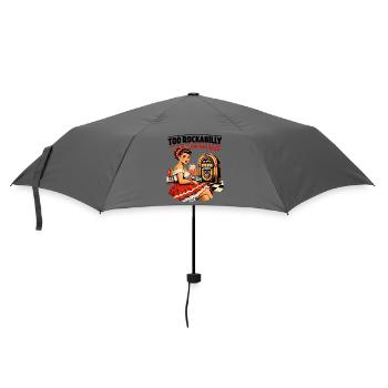 Too Rockabilly For Your Rules: 50s Diner PinUp - Umbrella (small) - grey - Front