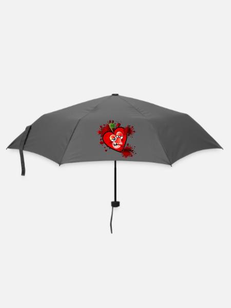 Halloween Kostüm Kirschen - Regenschirm (klein) - Grau