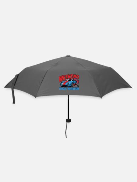 Wochenend-Rennbahn-Krieger - Regenschirm (klein) - Grau