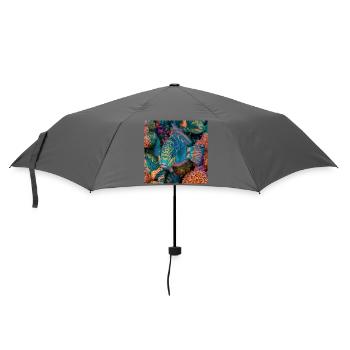 Meeresregenbogenpapageienfisch - Regenschirm (klein) - Grau - Vorne