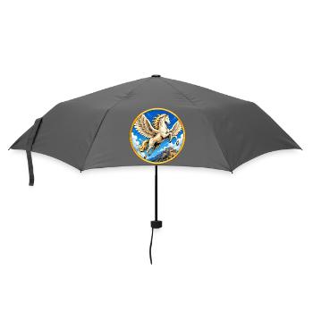 Pegasus über dem Hügel - Regenschirm (klein) - Grau - Vorne