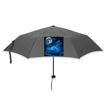 Mondnacht über dem Gruftfeld - Regenschirm (klein) - Grau - Vorne