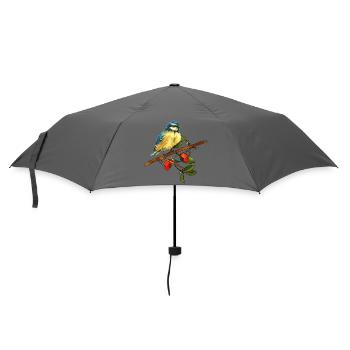 Bunter Vogel - Regenschirm (klein) - Grau - Vorne