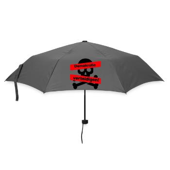 DEMOKRATIE VERTEIDIGEN KLARES STATEMENT GEGEN AFD - Regenschirm (klein) - Grau - Vorne
