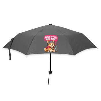 Pfoten Abseits Meiner Sidequest - Regenschirm (klein) - Grau - Vorne