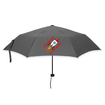 Raketenstart zum Mond - Regenschirm (klein) - Grau - Vorne