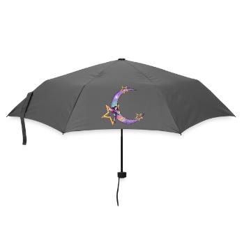 Mondtraum mit Sternenfee - Regenschirm (klein) - Grau - Vorne