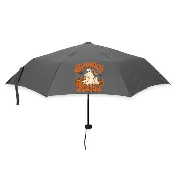 Spooky Mama Halloween-Familie - Regenschirm (klein) - Grau - Vorne