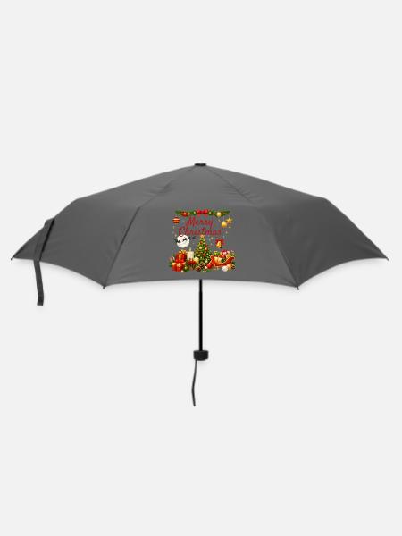 Helles und traditionelles Weihnachten - Regenschirm (klein) - Grau