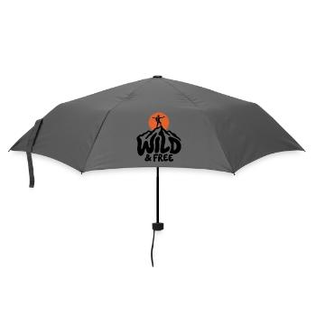 Wandern – Wild & Free Outdoor - Regenschirm (klein) - Grau - Vorne