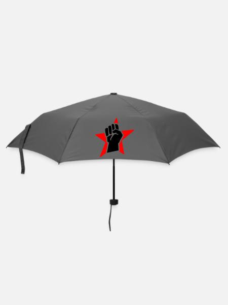 revolution fist (for black shirts) - Umbrella (small) - grey