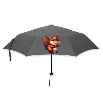 Bieber - Regenschirm (klein) - Grau - Vorne