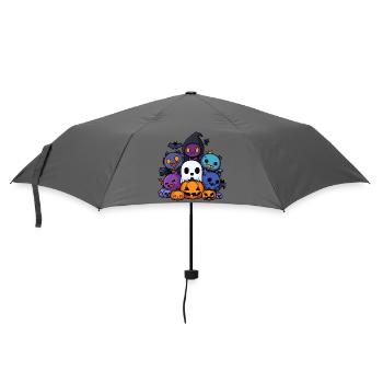 Halloween Party Figuren Comic - Regenschirm (klein) - Grau - Vorne