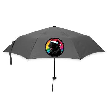 Panther Santa in the rainbow - Umbrella (small) - grey - Front