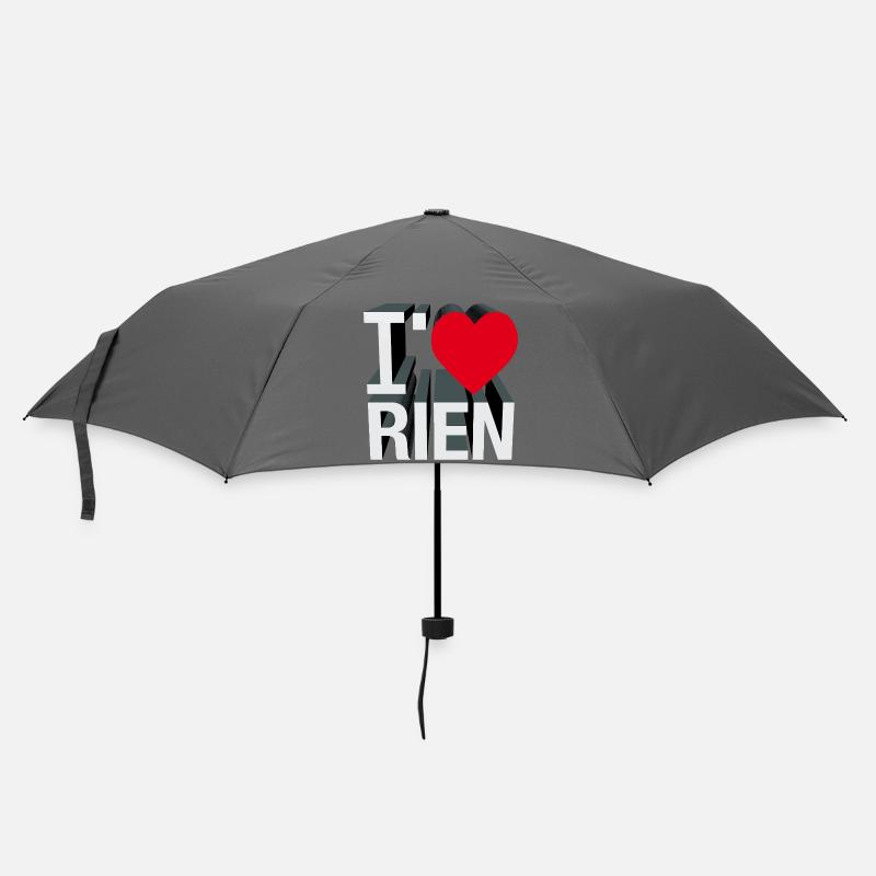 I LOVE RIEN - let's talk - Umbrella (small) - grey