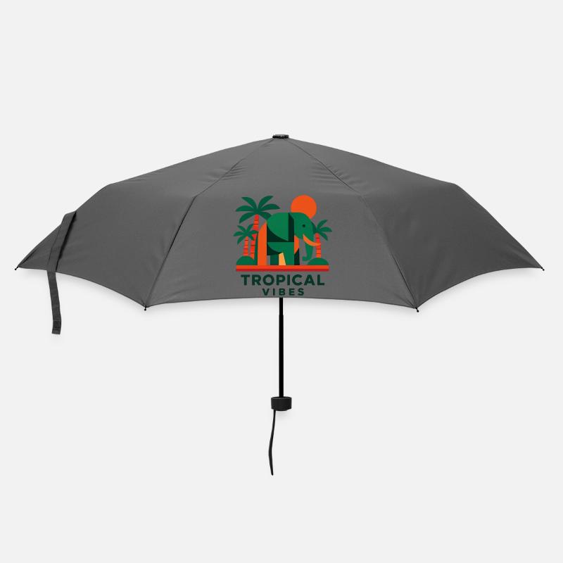 Tropical Elephant - Regenschirm (klein) - Grau