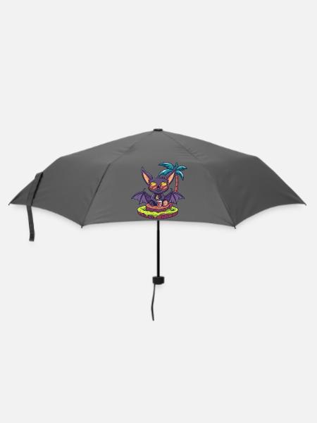 Fledermaus Sommer Urlaub - Regenschirm (klein) - Grau