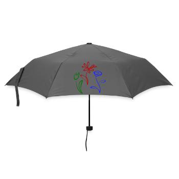 Three flowers - Umbrella (small) - grey - Front