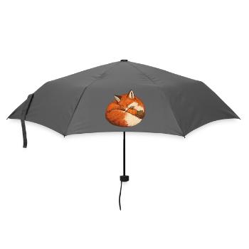 Fuchs im Kürbisnest - Regenschirm (klein) - Grau - Vorne