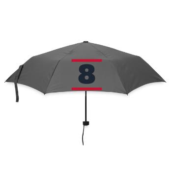 Numéro 8 - Numéro du maillot Anniversaire de l’équipe - Parapluie standard - bruyère - Devant