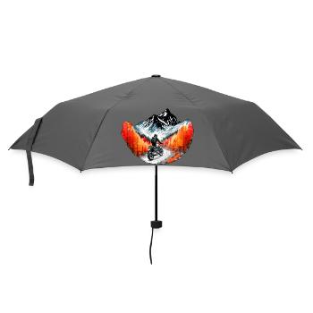 Motorcyclists in the mountains - Umbrella (small) - grey - Front