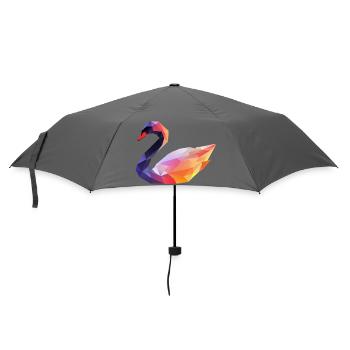 Colored Geometric Swan Logo - Umbrella (small) - grey - Front
