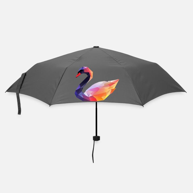 Colored Geometric Swan Logo - Umbrella (small) - grey