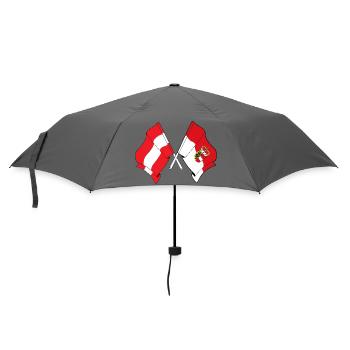 Austria & Salzburg Flag Crossed - Umbrella (small) - grey - Front