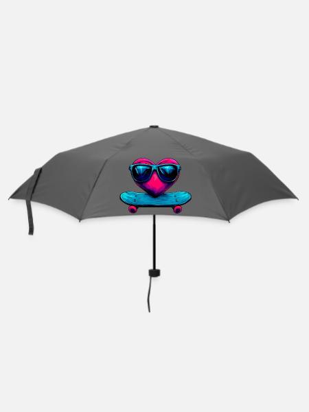 Skate Love Rider - Regenschirm (klein) - Grau