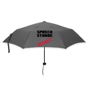 Sprechstunde beendet Medizin Spruch Geschenk - Regenschirm (klein) - Grau - Vorne