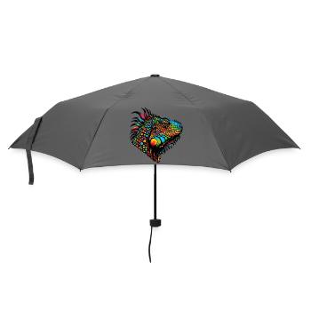 Leguan - Regenschirm (klein) - Grau - Vorne