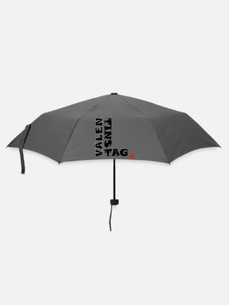 Valentinstag mit Herz - Regenschirm (klein) - Grau