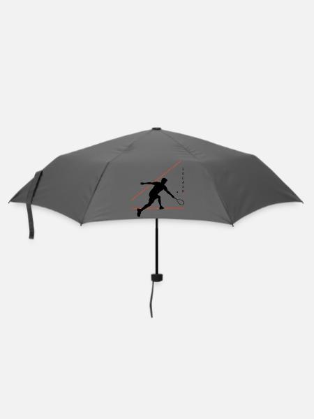 Squash Silhouette mit Neonlinien - Regenschirm (klein) - Grau