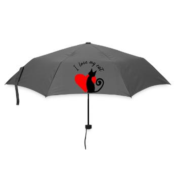 Fragmented heart in red - Umbrella (small) - grey - Front