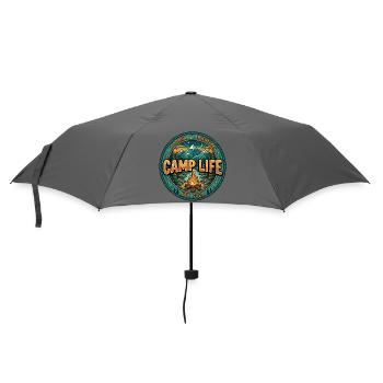 Camp Life – Camping & Outdoor Adventure Design - Umbrella (small) - grey - Front