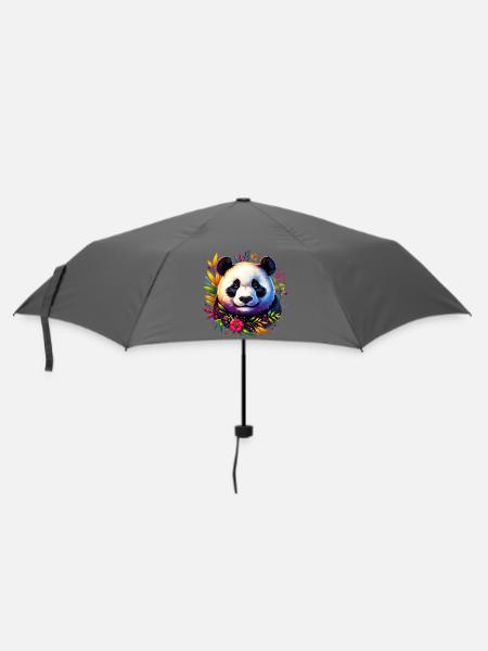 Panda - Regenschirm (klein) - Grau