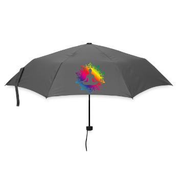 1000 yoga coloré avec silhouette - Parapluie standard - bruyère - Devant