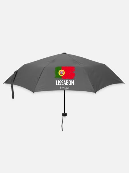 Lissabon - Regenschirm (klein) - Grau