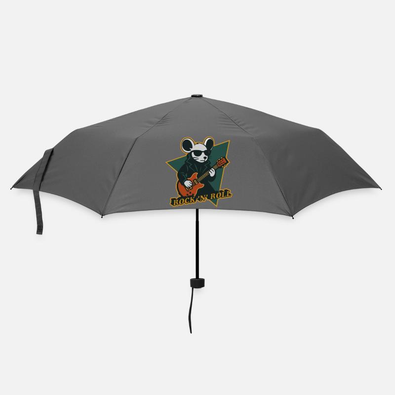 Mouse with Guitar Cool Cartoon - Umbrella (small) - grey